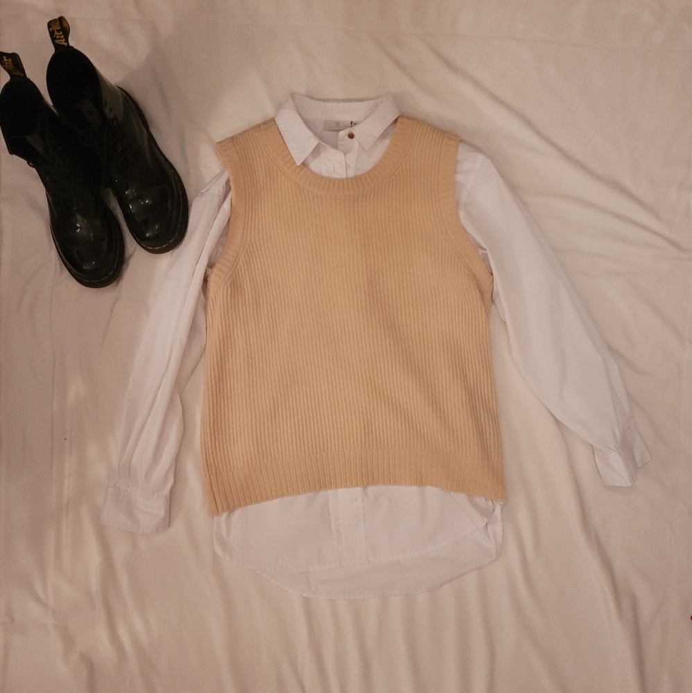 Culture cream sweater vest